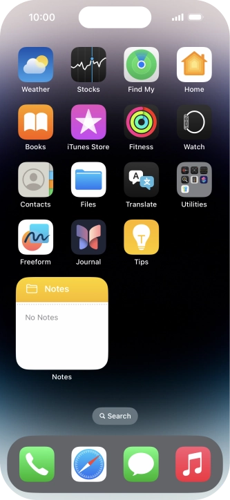 If you're using a Widget Stack: slide up or down on the stack to select the required widget.