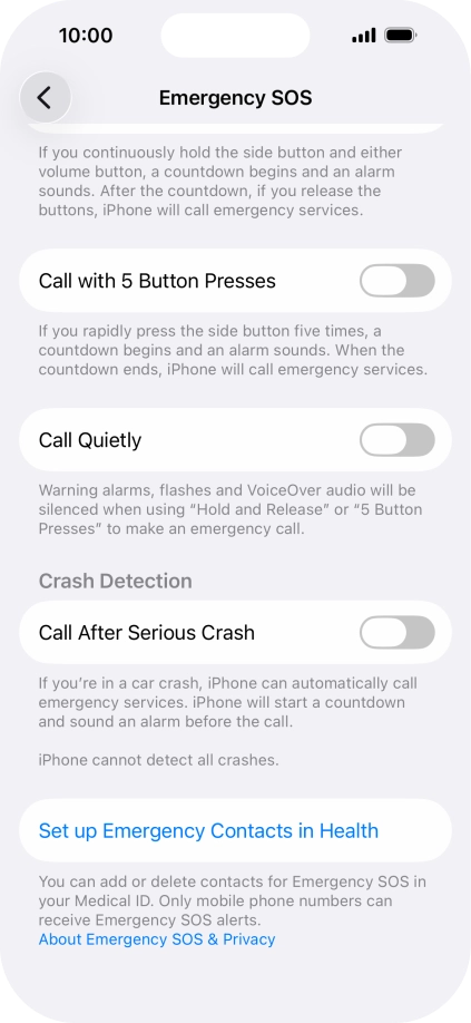 Press the indicator next to 