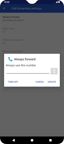 Press TURN OFF.