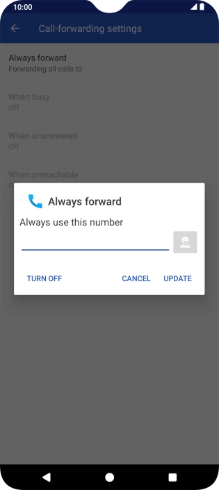 Press TURN OFF.