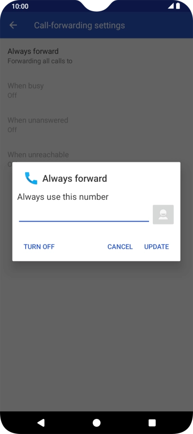 Press TURN OFF.