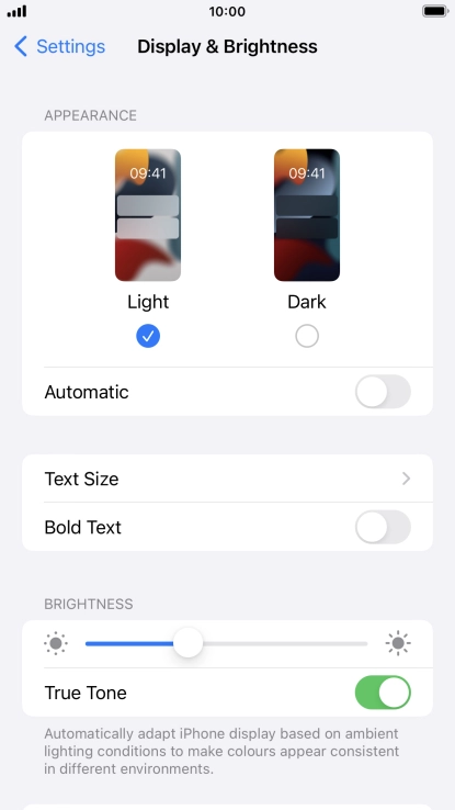 Press Dark.