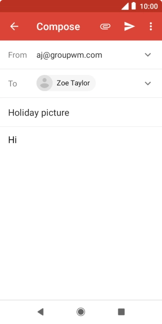Press the attachment icon. Press the attachment icon.