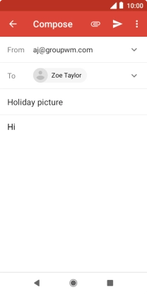 Press the attachment icon. Press the attachment icon.
