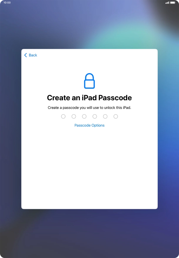 Press Passcode Options. Press Passcode Options.
