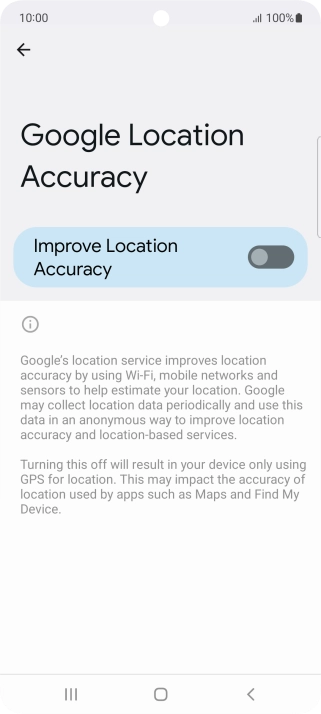 If you press the indicator next to 