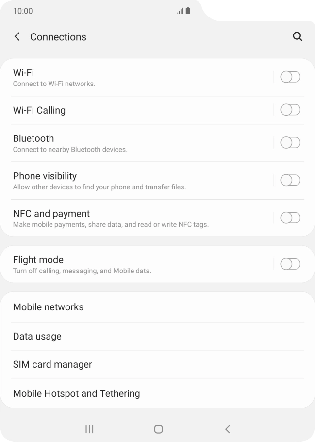 Press Data usage.