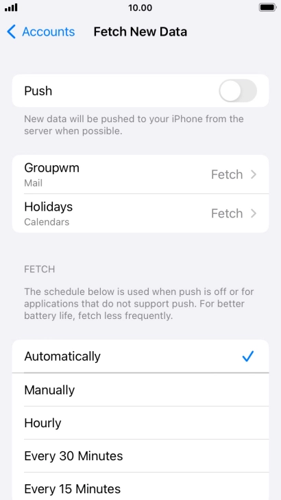 If you turn off the function, press the required setting. If you turn off the function, press the required setting.