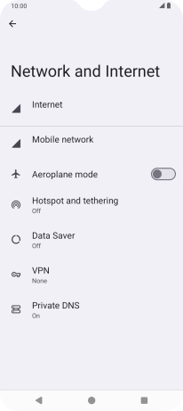 Press Mobile network. Press Mobile network.