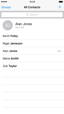 Press the new contact icon.