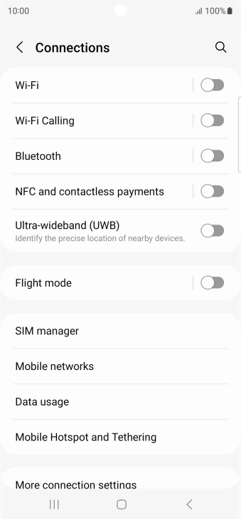 Press Wi-Fi.