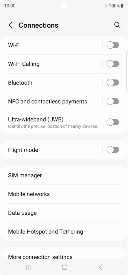 Press Wi-Fi.