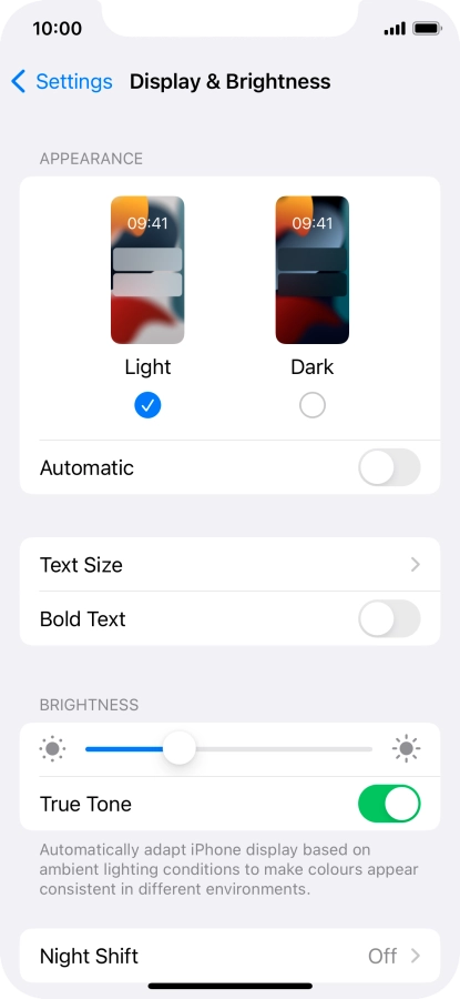 Press Dark.
