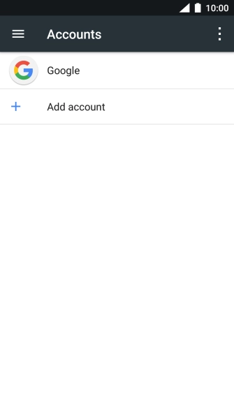 Press the required account.