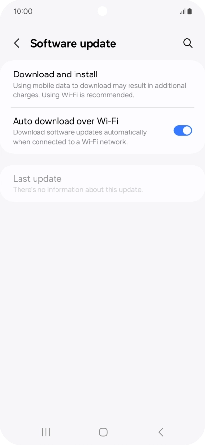 Press Download and install. If a new software version is available, it's displayed. Follow the instructions on the screen to update the phone software.