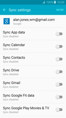 Press the indicator next to 
