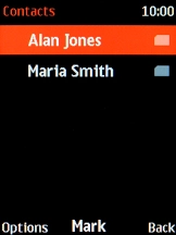 Press the Left selection key.