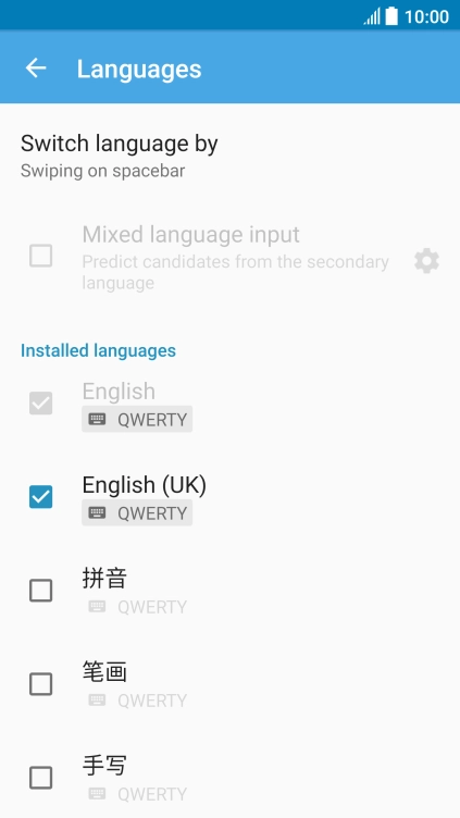 Press the Home key.