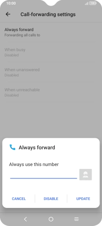 Press DISABLE.