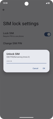 Key in your PIN and press OK.