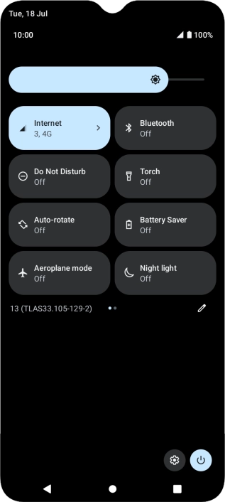 Press the settings icon.