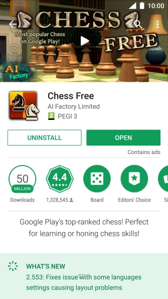 Press UNINSTALL. Press UNINSTALL.