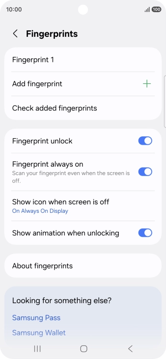 Press the required settings to turn them on or off. Press the required settings to turn them on or off.