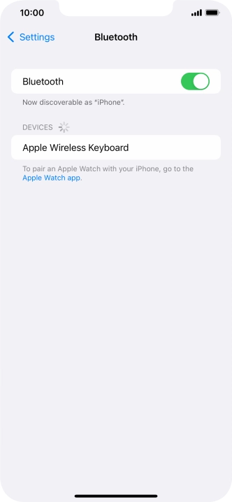 Press the required Bluetooth device and follow the instructions on the screen to pair the device with your phone.