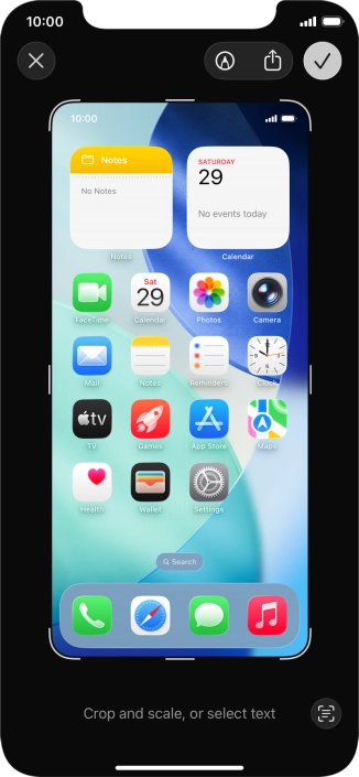 Follow the instructions on the screen to edit and save your screenshot. Follow the instructions on the screen to edit and save your screenshot.
