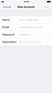 Press Name and key in the required sender name. Press Name and key in the required sender name.