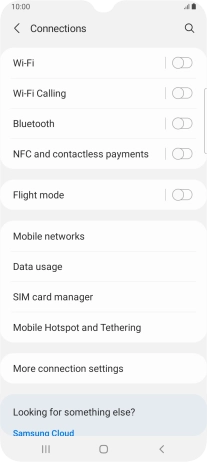Press Data usage.