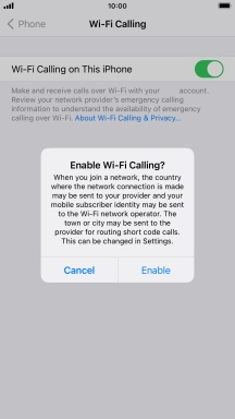 If you turn on the function, press Enable.