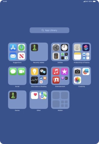Press the required app. Press the required app.