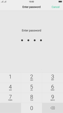 Key in your barring password. The default barring password is 0000.