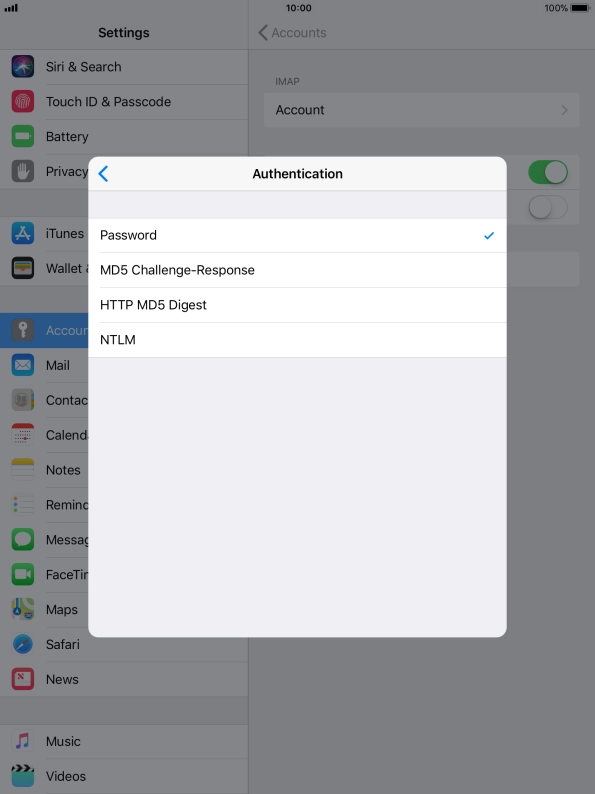 Press Password.