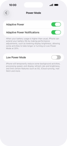 Press the indicator next to 