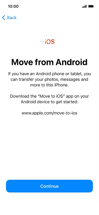 To transfer content to your phone, you need to install the app To transfer content to your phone, you need to install the app