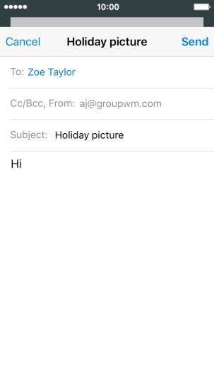 Press and hold the text input field until a pop-up menu is displayed.