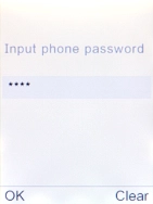 Key in the phone lock code (default is 0000) and press the Navigation key.