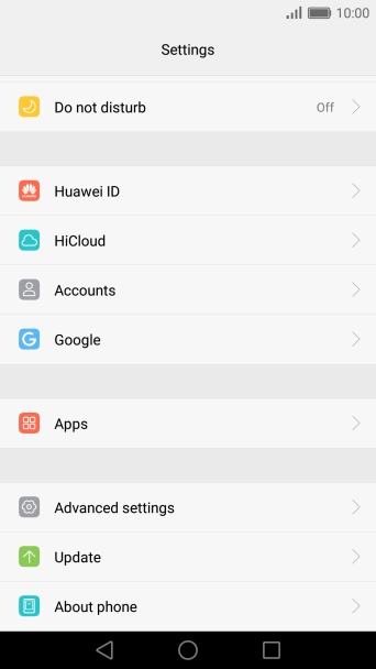 Press Advanced settings.