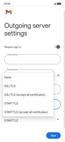 Press SSL/TLS.