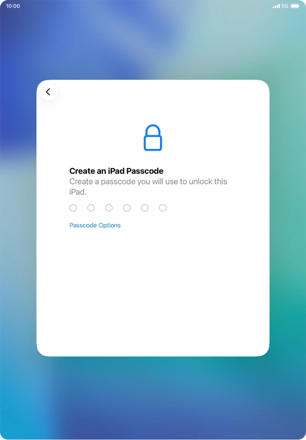 Press Passcode Options. Press Passcode Options.