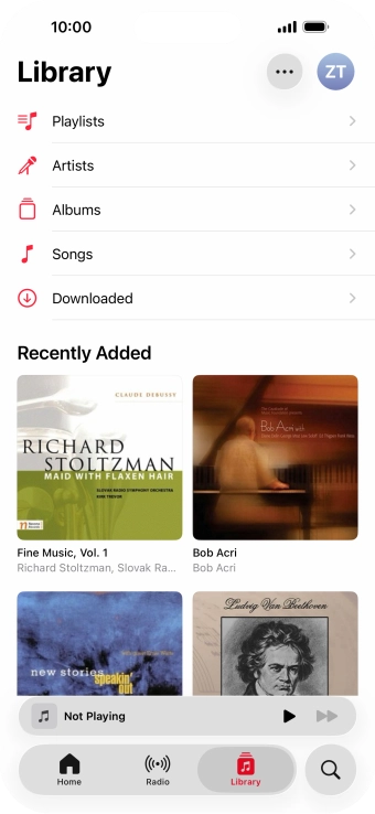 Press Playlists.