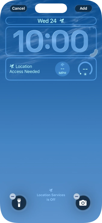 To customise the way the lock screen date is displayed, press the date widget and follow the instructions on the screen to select the required widget display mode.