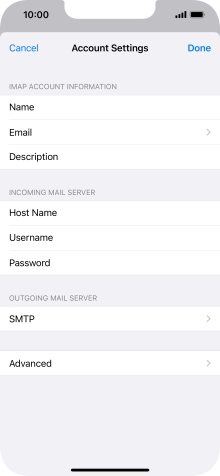 Press SMTP.