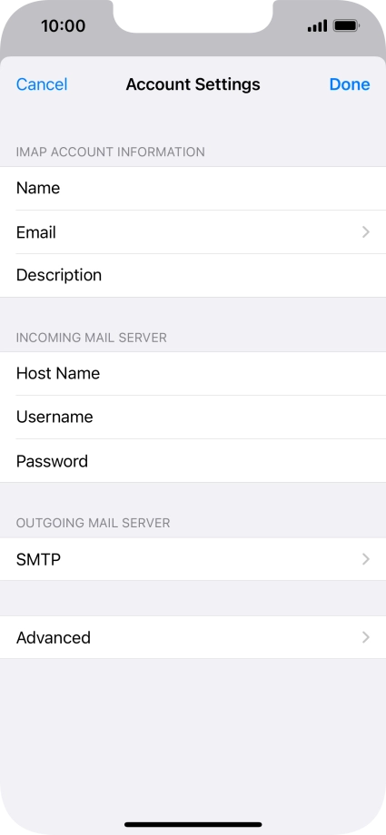 Press SMTP.