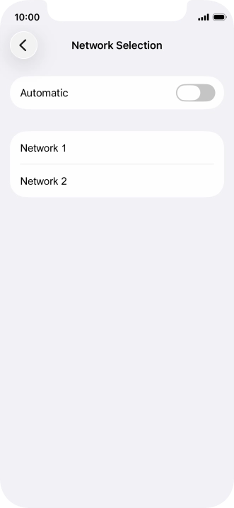 If you turn off the function, press the required network. If you turn off the function, press the required network.