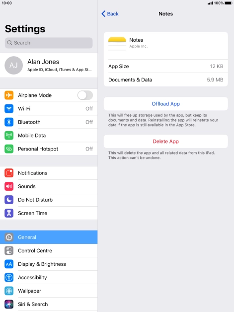 Press Offload App.