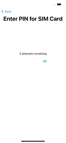 If your SIM is locked, key in your PIN and press OK.