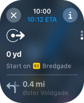 Press the end icon.